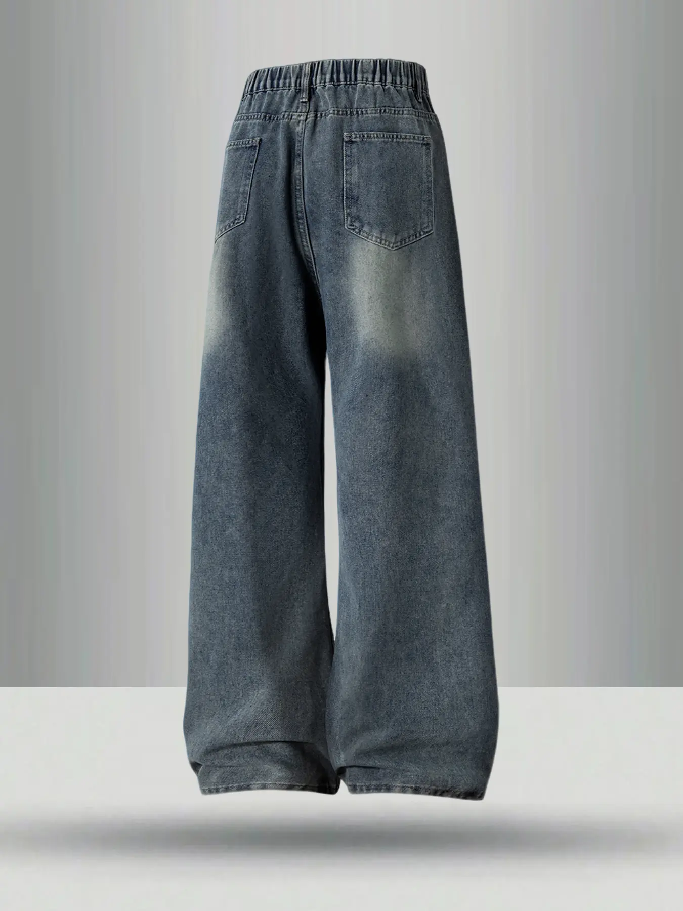 2-Pack Men's Baggy Wide Leg Jeans, Loose Fit Washed Denim Pants, Casual Streetwear Oversized Straight Leg Jeans, Vintage Hip Hop Jeans for Men 2-Pack Men's Baggy Wide Leg Jeans, Loose Fit Washed Denim Pants, Casual Streetwear Oversized Straight Leg Jeans, Vintage Hip Hop Jeans for Men