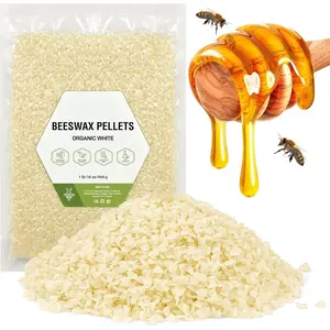 Beeswax Pellets - 453g White Beeswax Pastilles,  Bulk Bees Wax Pellets for DIY Beeswax Making Candles  Care Lip Balm Soap Lotion (1lb)