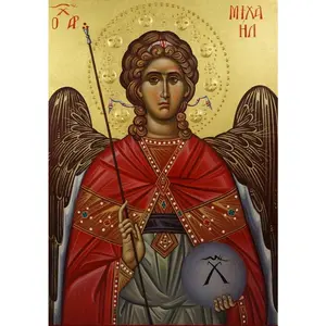 Orthodox Christian Icon of Saint Michael the Archangel – Mounted on Wood