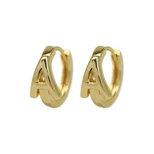 Alloy ring 26 letters earrings girls' name initials daily gift jewelry