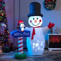 6FT Snowman & Penguin Guidepost