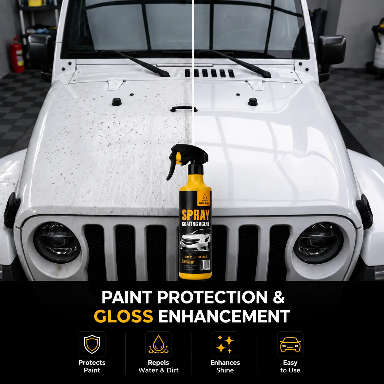 Spray coating agent；NUAN nano car coating sprayNUAN Nano Ceramic Car Coating Spray 300ml – Professional Hydrophobic Spray for Paint Protection, Water Beading & UV Defense – Durable Gloss Finish for Cars, SUV & Trucks
