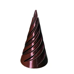 3D Printed Cone Fidget - Metallic Brown Design with Smooth Surface, Ideal for Stress Relief and Relaxation