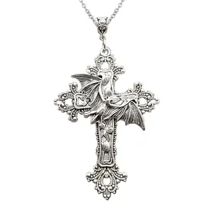Cross Pendant Necklaces Gothic Chokers Perfect Gift for Men Woman Girls Cross Pendant Necklaces Gothic Chokers Perfect Gift for Men Woman Girls