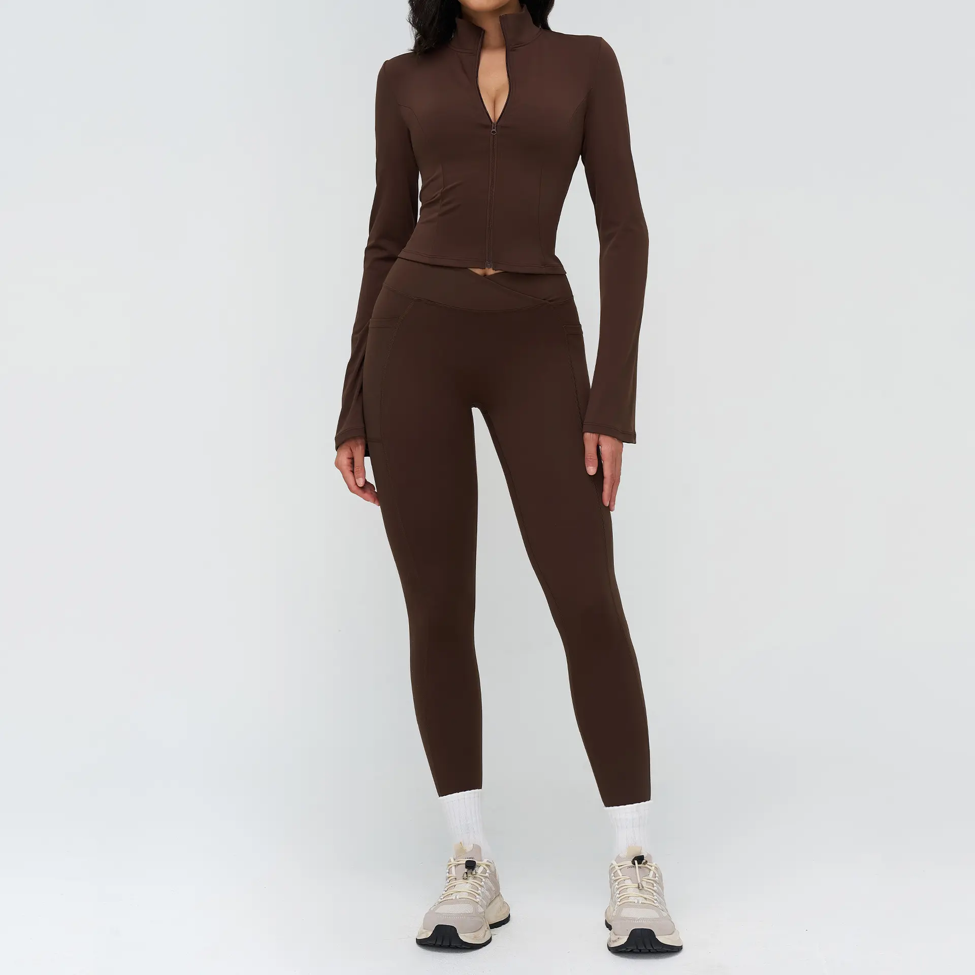 4518 jacket+2030 1 pants   coffee color