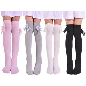 X-SOK44  4 Pairs Girl's Knee High Socks Over Calf Kids Overknee Stockings 2-8T