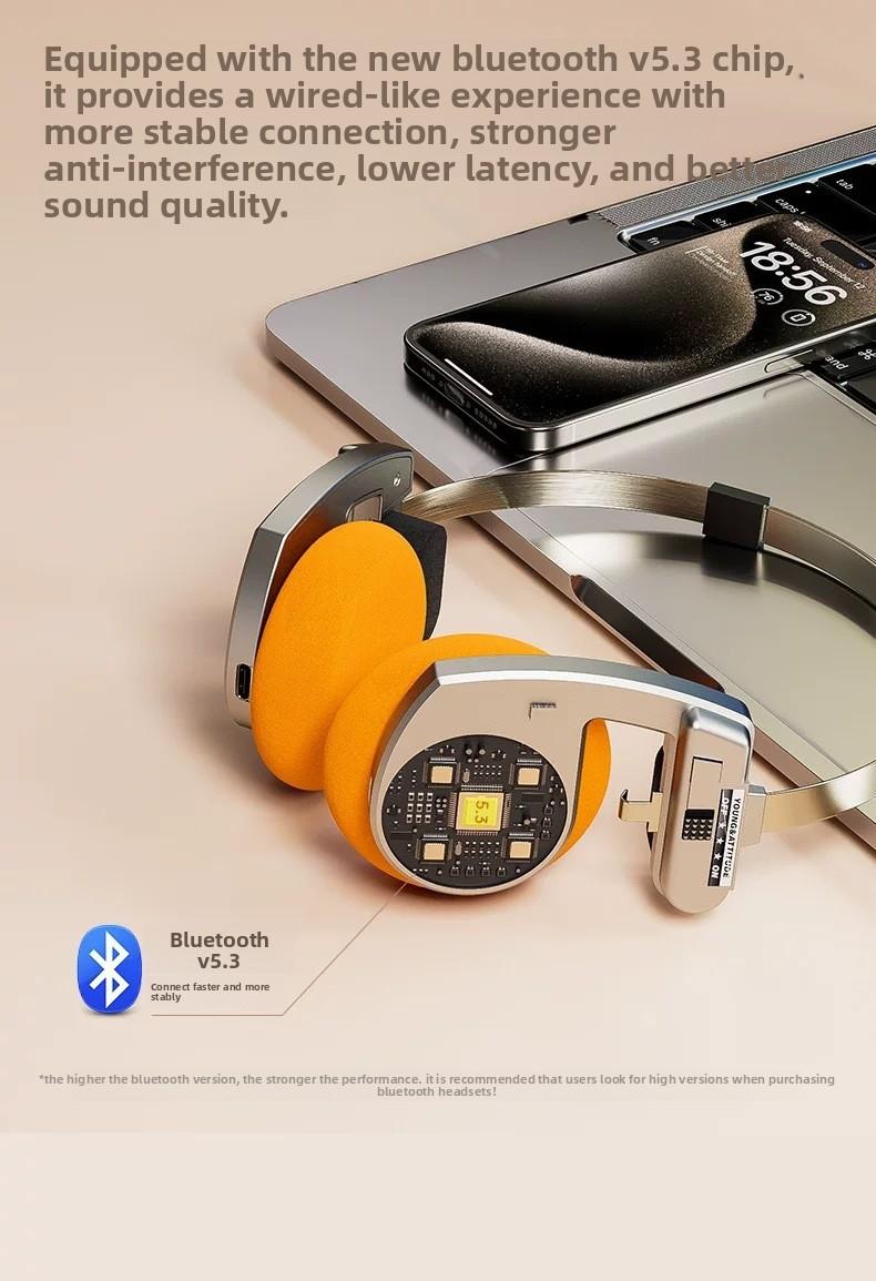 Baiyin Box H1PRO retro over-ear Bluetooth headphones for girls, Plus model, foldable, specially designed for photography