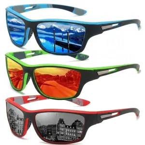 Polarized Photochromic Sports Outdoor Sunglasses for Men, UV Protective Metal Frame Full Rim Eyewear, Biking Sunglasses for Cycling Running, Blue Green Orange Red Bike Shades tiktokshopspringglowup