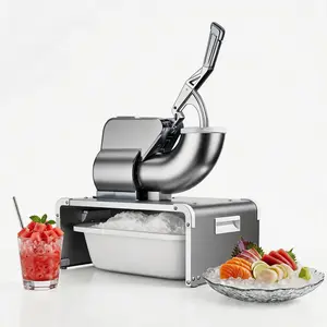Commercial Ice Shaver Crusher, 286 Lbs/Hr Electric Snow Cone Maker with 2L Ice Storage Box, 250W 1500RPM Countertop Shaved Ice Machine for Parties, Events, Snack Bars, Home & Commercial Use