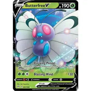 Pokemon TCG Butterfree V SWSH03: Darkness Ablaze 2020