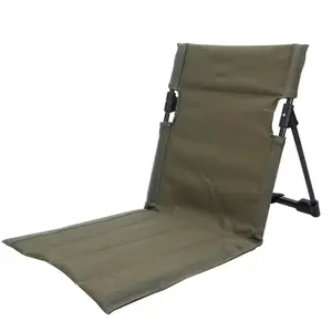 Beach Floor Camping Foldable & Portable Chair with Back Support, Small Folding Legless Chairs for Poolside, Picnic & Camp