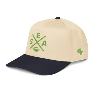 Seattle Football Classic SEA Cross Snapback Cap Baseball Hat