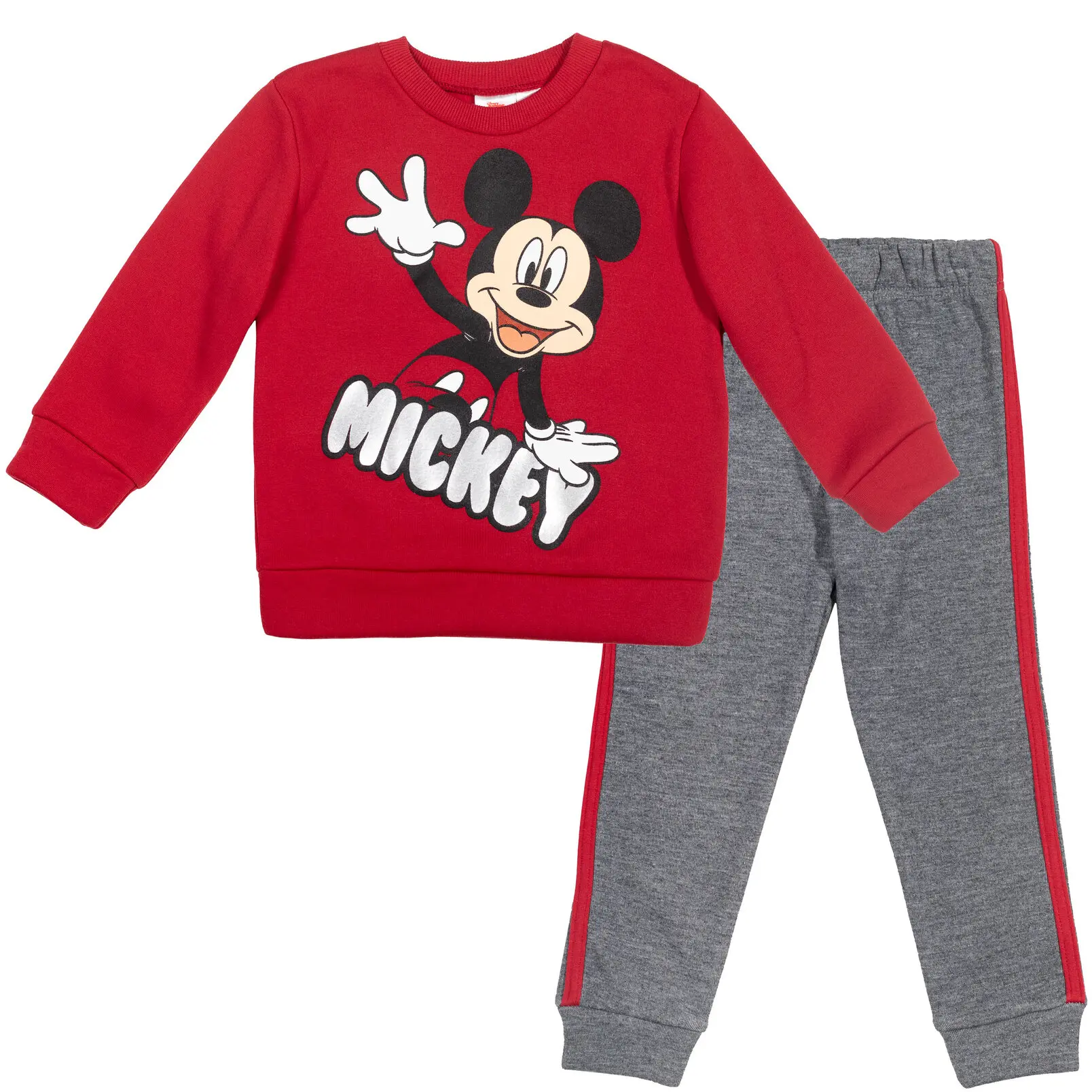 Disney Mickey Mouse Boys' Fleece Sweatshirt and Jogger Pants 2-Piece Set Toddler to Big Kid