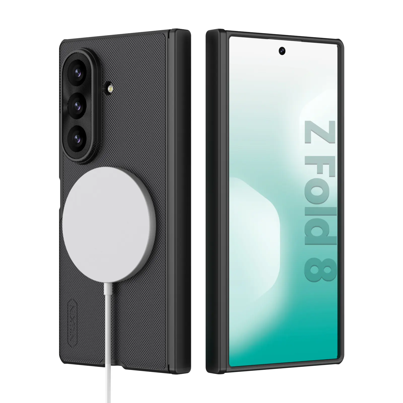 Nillkin Frosted Shield Phone Case for Samsung Galaxy Z Fold Z Fold 8 Ultra, Magnetic Magsafe-Compatible Cover with Hinge Protection,Screen Protector Not included