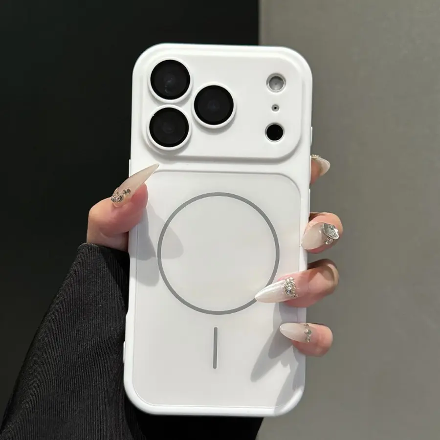 Luxury Tempered Glass Magnetic wireless charging Phone Case Compatible With iPhone 17 16 15 14 13 Pro Max/Plus 17Air Anti fall and anti fingerprint phone protective case