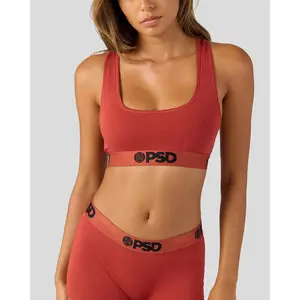 PSD Women's Solids - Sienna Racerback Sports Bra - Cute and Comfortable Premium Modal Fabric