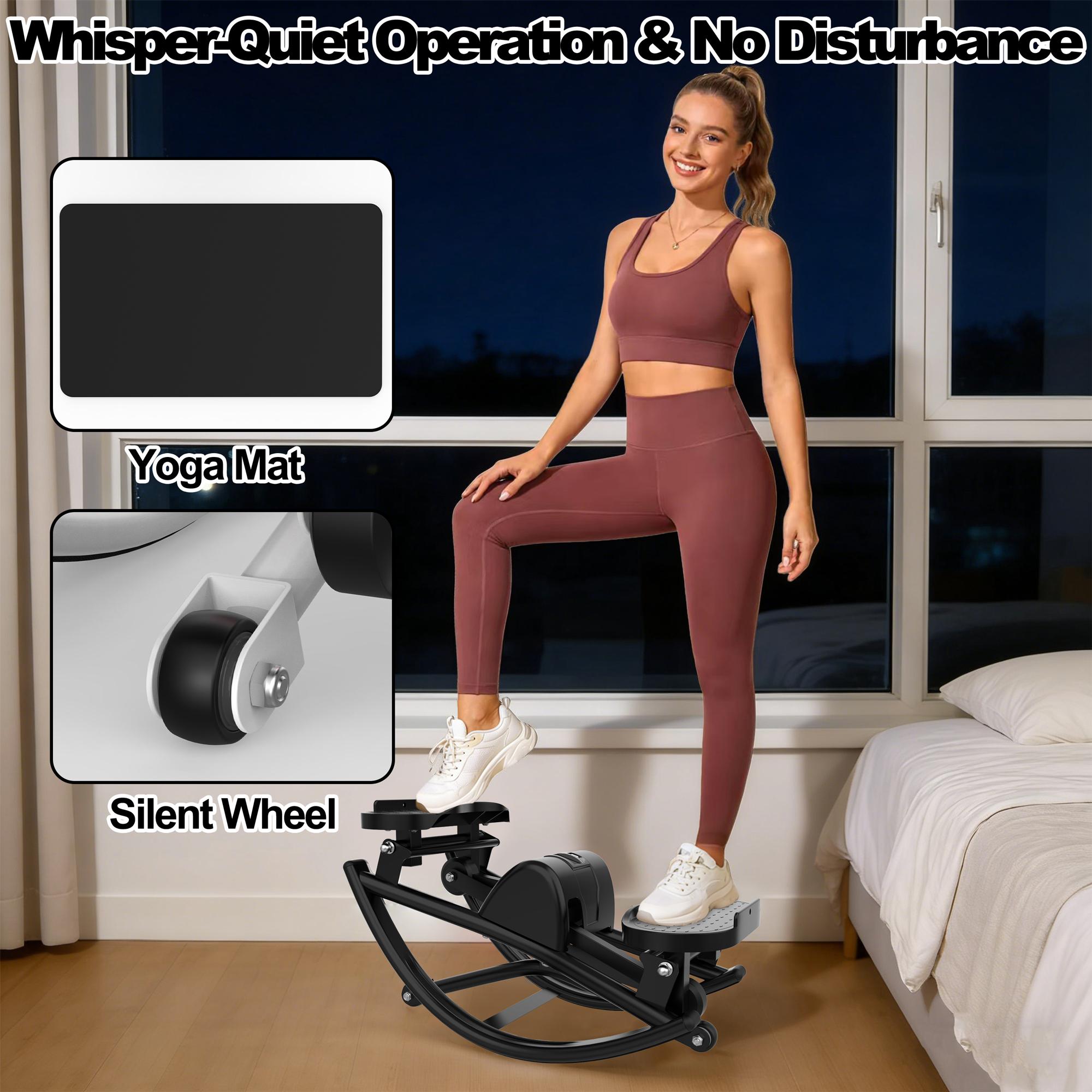 Steppers for Exercise,Lateral Elliptical Stepper for Home Use – Side-to-Side Rocking Stepper Machine with Resistance Bands, Anti-Slip Mat & LCD Display, Low-Impact Full Body Workout Equipment Steppers for Exercise,Lateral Elliptical Stepper for Home Use – Side-to-Side Rocking Stepper Machine with Resistance Bands, Anti-Slip Mat & LCD Display, Low-Impact Full Body Workout Equipment