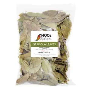 2oz Dried Soursop Tea Leaves, Graviola Loose Leaf Herbal Tea Dried, Hojas de Guanabana Seca by 1400s Spices