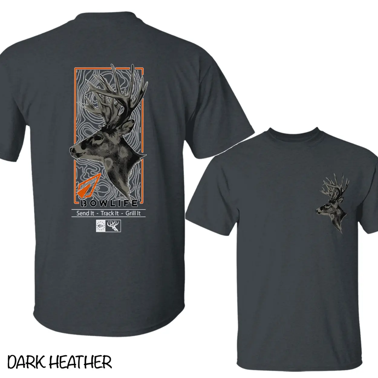 Youth & Adult Bowlife Hunting T-Shirt - Whitetail Buck Graphic Tee, Deer Hunting Shirt, Archery Hunter T-Shirt, Bowhunter Gift for Men, Hunting Camp Outdoor Apparel, 100% Cotton Hunting Tee