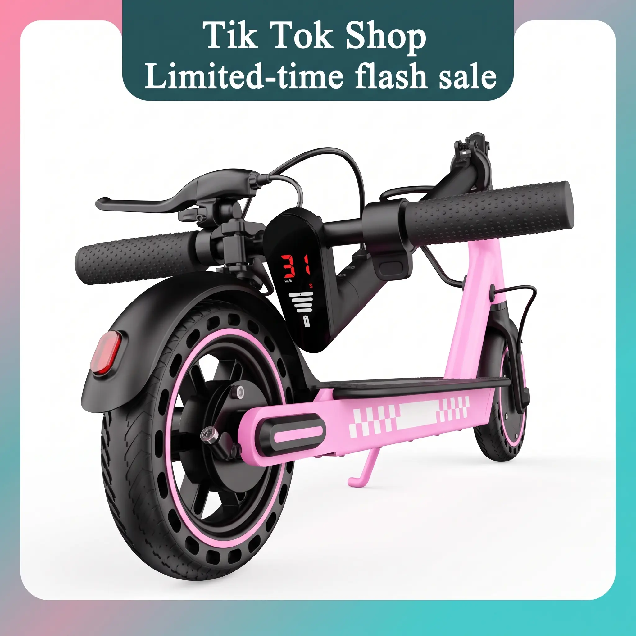 D9 Electric Scooter for Adults, 28 MPH Max Speed via App Unlock,350W Peak Powerful Motor Commuter Scooter, 10" Solid Tires Foldable E-Scooter