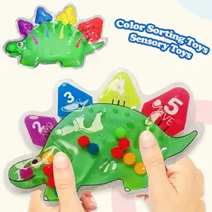 Montessori Color Sorting Sensory Toys for Toddlers, Early Educational Color Matching Learning Game to Promote Fine Motor Skills Development, Preschool Learning Activities Toy, Calming Fidget Travel Toy, Ideal Quiet Gift for Kids Birthday, Thanksgiving, Ch