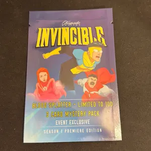 Invincible Blood Splatter 3-Card Pack - 2025 Convention Event Exclusive Collectible Card Pack