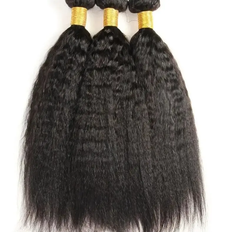 Brazilian kinky Straight Human Hair Bundles Virgin Hair