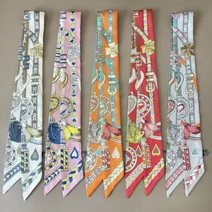 Silk Scarf Charm for bag decor men and women