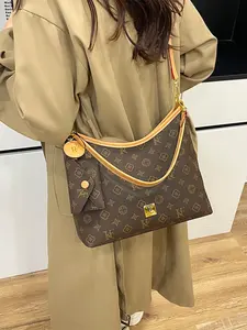 Elegant Floral Pattern Large Capacity Minimalist Retro Style Women's Bag, New Arrival 2026, Chic and Fashionable Handbag