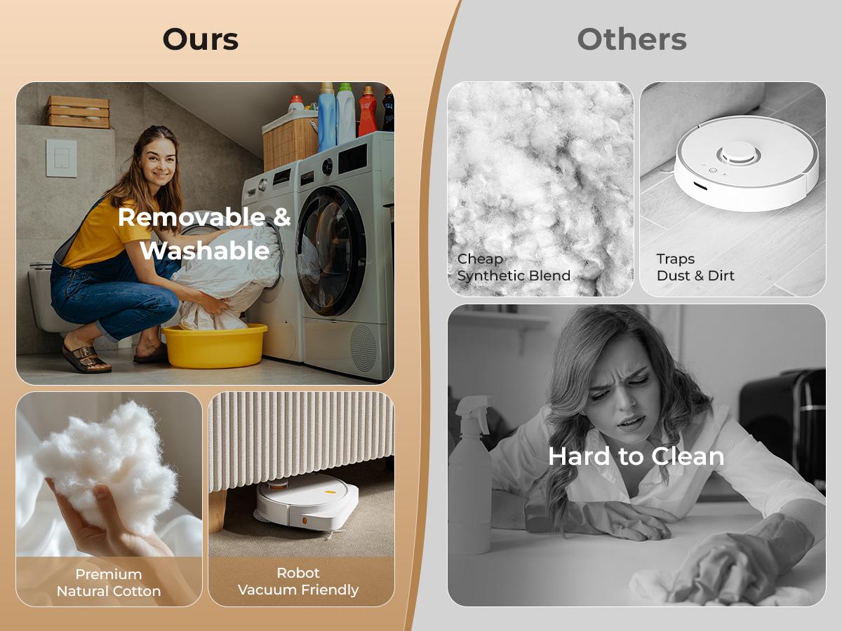 【Holiday Haul】King Size Upholstered Bed Frame girl with 51" Tall Headboard, Platform Bed with Widened Corduroy Cushion, Easy Assembly, No Box Spring Needed, cozy bed frame