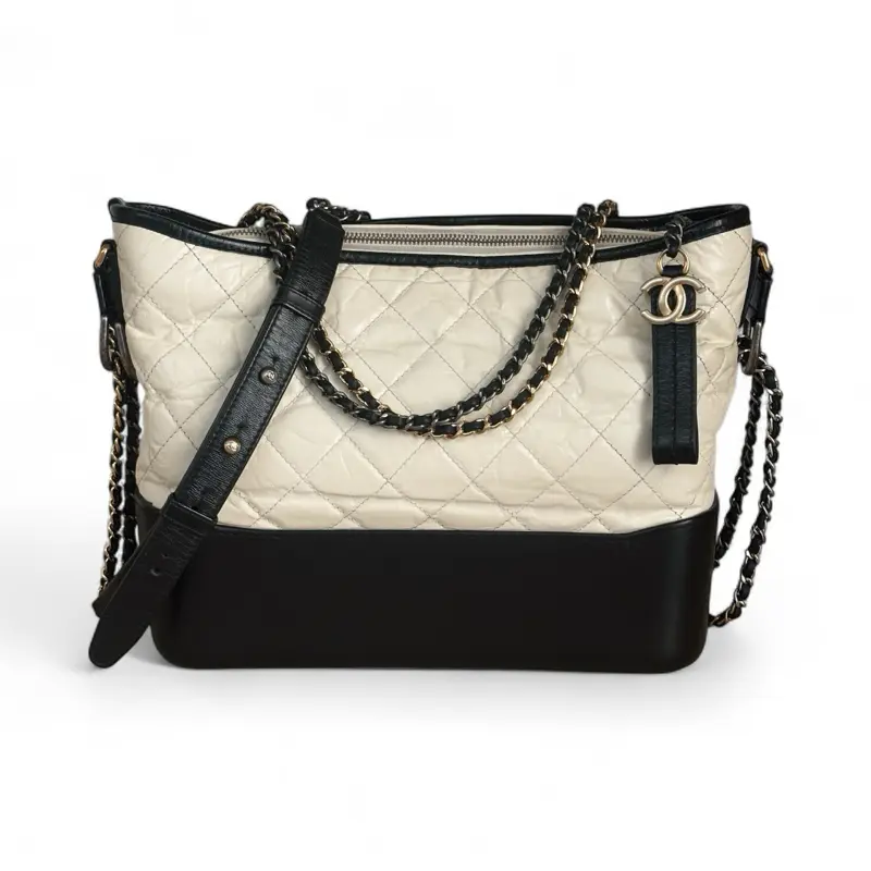 Pre-owned CHANEL leather Shoulder Bags Calfskin Shoulder Bag Gabrielle Medium