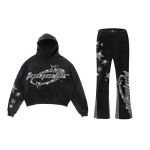TrapStar Rhinestone Hoodie Set Menswear