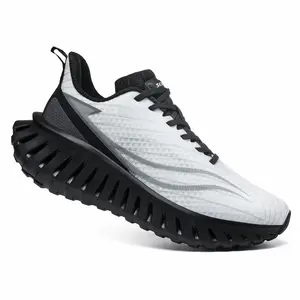 Men's Walking Running Shoes Lightweight HollowOutsole for Shock Absorption High Rebounce Soft Insole Breathable Mesh Upper Non-Slip Sneakers for Jogging Gym Walking Athletic Workout