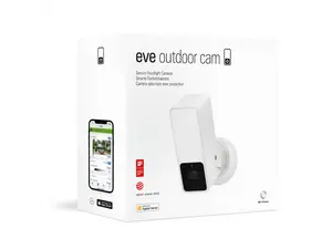 Eve Outdoor Cam (White Edition) - Secure floodlight camera with Apple HomeKit Secure Video technology
