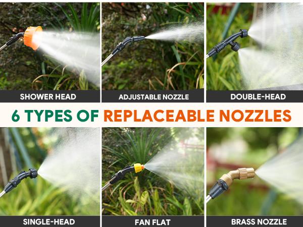 Battery Powered Backpack Sprayer 4.2Gallon, 45-90PSI Adjustable Pressure, 6 Hours Long Battery Life, Electric Backpack Garden Sprayer with 6 Spray Nozzles for Lawn, Garden, Yard