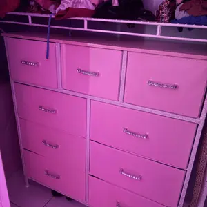 【Christmas】Mr IRONSTONE 9 Drawers Dresser for Bedroom, Storage Drawers, Fabric Storage Tower with 9 Drawers, Chest of Drawers with Steel Frame, Drawer Organizer, Wood Top for Nursery, Living Room, Closet