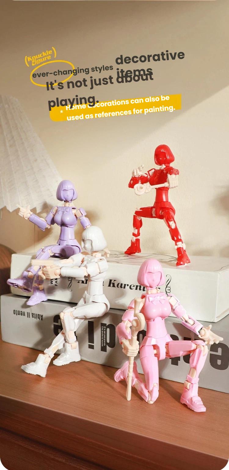 Magical Girl DIY Action Figure, Educational Building Blocks Toy, Joint Movable Doll, Creative Decor & Gift for young people