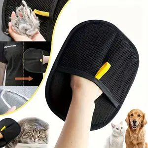 Reusable Pet Hair Remover Glove, 1pc Pet HairRemoving Glove Tool, Pet Grooming Glove, Deshedding Tool, Dog &Cat Grooming Supplies, Pet Supplies, Fur Removal Tool
