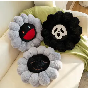 Flower Pillow Cushion Office Chair  Sunflower Plush Pillow Plant Petal Cushion Stuffed Toys for Girls Home Decor Gift