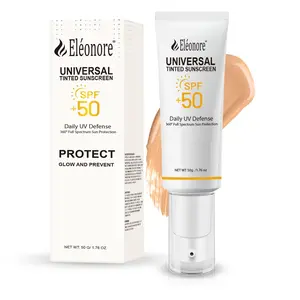 ELEONORE Universal Sunscreen for face SPF 50 Tinted face sunblock Hydrating none Sticky, Travel Size Sunscreen Against UVA and UVB Rays 50ml /1.7oz