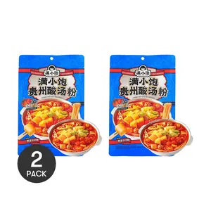 ManXiaoBao Guizhou Sour Soup Noodles - 2 Pack, 371g Each | Authentic Guizhou Flavor | Hot New Arrival with Complete Doudou Powder Set