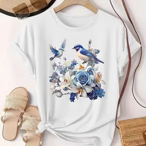 Plus Size, Women's Plus Size S-5XL Oversized Short Sleeve T-Shirts - Casual Round Neck Blouse, Soft Breathable Fabric, Short Sleeve Top for Spring Summer Casual Attire, Plus Size T-Shirts Suitable for Women S-5XL (Multi-Color Options)