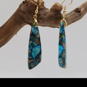 Blue Lace jasper Earrings
