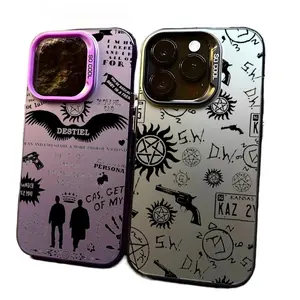 TV Series Supernatural Phone Cases For iPhone 17 Promax Pro Air 16 Plus 15 14 13 12 11 Colorful Silver Cover Shockproof Protective Cover Protection