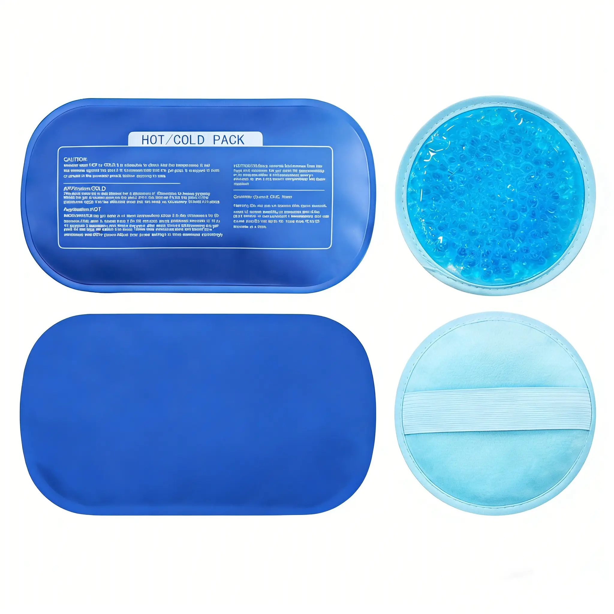 Reusable Gel Ice Packs, Gel Cold Packs, Ice Packs Multiple Shapes and Sizes, 4 Variety Pack, Pain Relief Therapy, Reusable Design