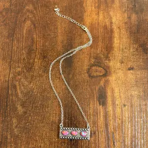 Western Pink Bar Necklace