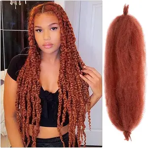 Spring Twist Hair Marley Twist Braiding Hair Crochet Hair 8packs Afro Twist Hair Cuban Twist Hair Marley Twist Hair Kinky Braiding Hair Synthetic Hair Extension For Women (350#, 16 Inch (Pack of 8))