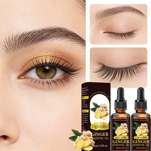 30ml Ginger Eyelash Care Essential Oil, with ginger extract, nourishes and strengthens, improves fragility, creates curled, long eyelashes, suitable for eyelashes and eyebrows, unisex, Lash Serum Growth, Eyelash Serum