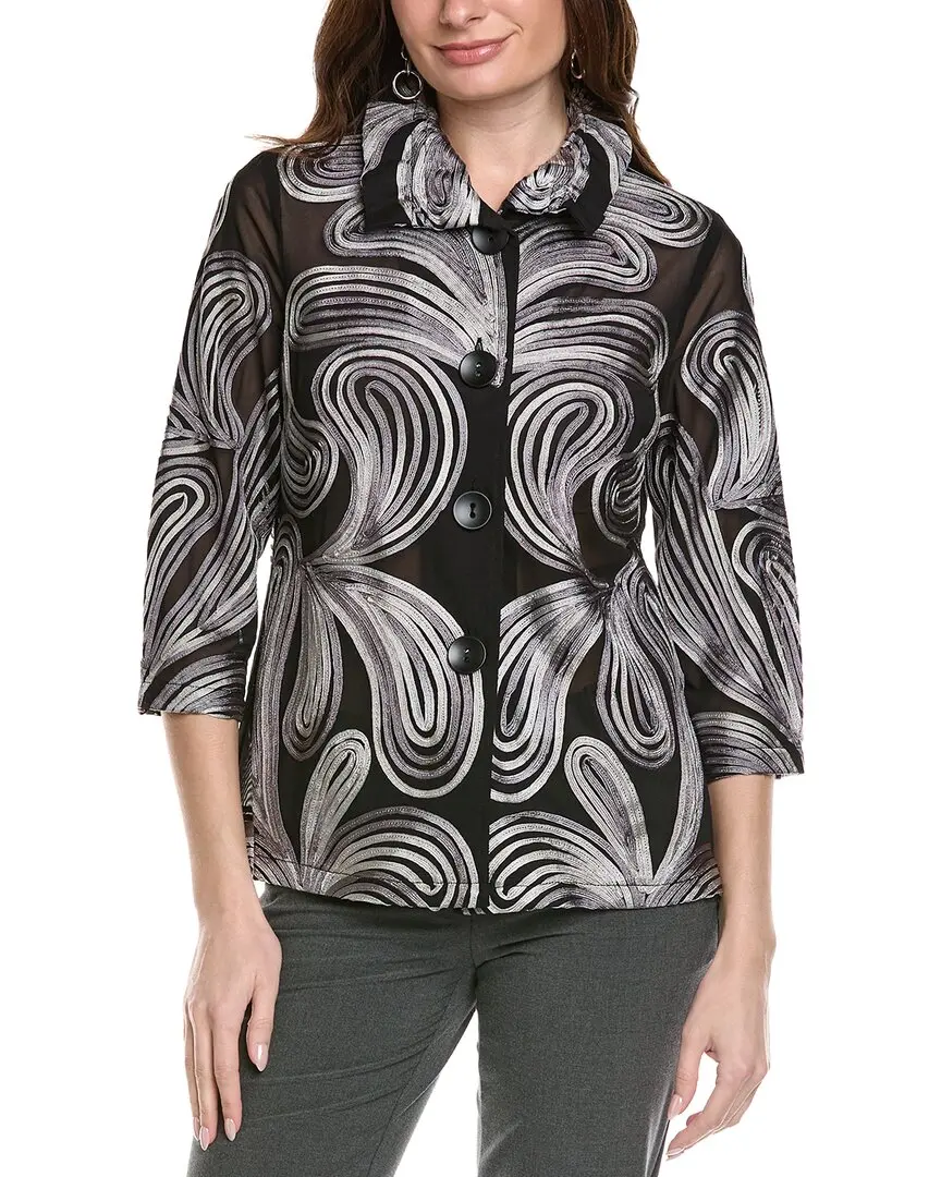 Joseph Ribkoff 3/4-Sleeve Button-Front Top