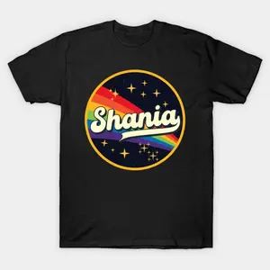 Shania Rainbow In Space Vintage Style Classic T-Shirt, Shania Shirt, rainbow unisex shirt, name Tees, shania shania shania, Casual, Fashion, Menswear, Retro, Streetwear, Top, Vintage, Classic, Stylish, Basic, Cotton